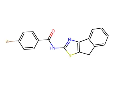 4-bromo-N-(8H-indeno[1,2-d]thiazol-2-yl)benzamide structure