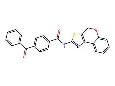 4-benzoyl-N-{4H-chromeno[4,3-d][1,3]thiazol-2-yl}benzamide structure