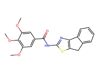 N-(8H-indeno[1,2-d]thiazol-2-yl)-3,4,5-trimethoxybenzamide structure