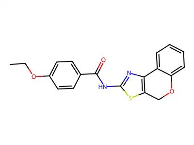 N-{4H-chromeno[4,3-d][1,3]thiazol-2-yl}-4-ethoxybenzamide structure