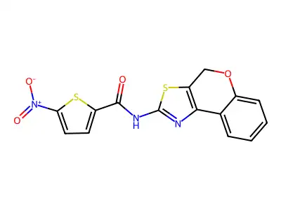 N-(4H-chromeno[4,3-d]thiazol-2-yl)-5-nitrothiophene-2-carboxamide structure