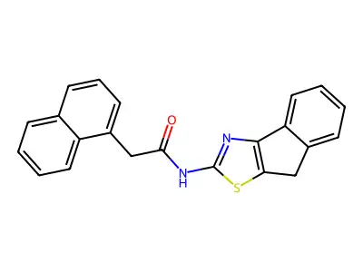N-(8H-indeno[1,2-d]thiazol-2-yl)-2-(naphthalen-1-yl)acetamide structure