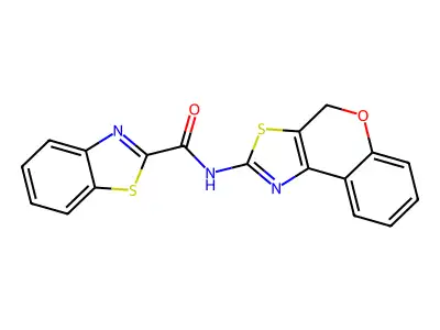 N-(4H-chromeno[4,3-d]thiazol-2-yl)benzo[d]thiazole-2-carboxamide structure