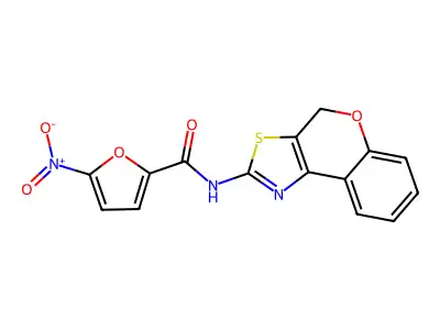 N-(4H-chromeno[4,3-d]thiazol-2-yl)-5-nitrofuran-2-carboxamide structure