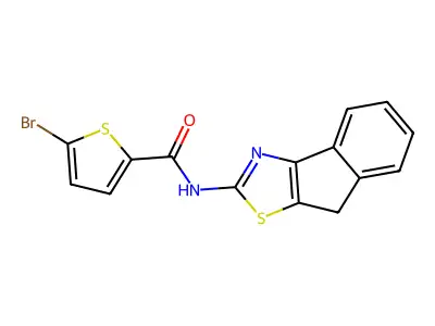 5-bromo-N-(4H-indeno[1,2-d][1,3]thiazol-2-yl)thiophene-2-carboxamide structure