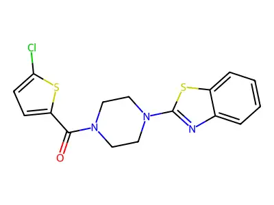 (4-(Benzo[d]thiazol-2-yl)piperazin-1-yl)(5-chlorothiophen-2-yl)methanone structure