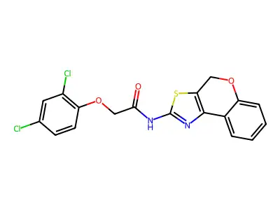 N-(4H-chromeno[4,3-d]thiazol-2-yl)-2-(2,4-dichlorophenoxy)acetamide structure