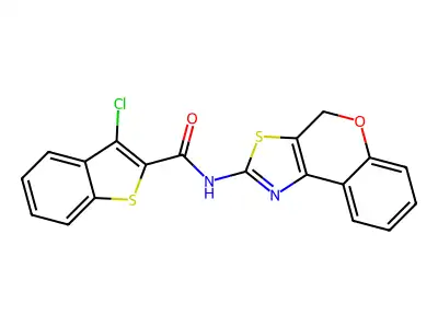 3-chloro-N-(4H-chromeno[4,3-d]thiazol-2-yl)benzo[b]thiophene-2-carboxamide structure