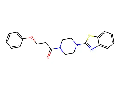 1-[4-(1,3-Benzothiazol-2-yl)piperazin-1-yl]-3-phenoxypropan-1-one structure