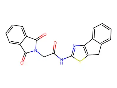 2-(1,3-dioxoisoindolin-2-yl)-N-(8H-indeno[1,2-d]thiazol-2-yl)acetamide structure