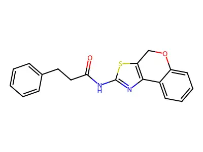 N-(4H-chromeno[4,3-d]thiazol-2-yl)-3-phenylpropanamide structure