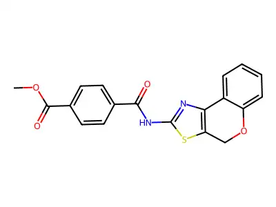 methyl 4-((4H-chromeno[4,3-d]thiazol-2-yl)carbamoyl)benzoate structure