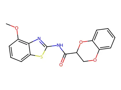 N-(4-methoxybenzo[d]thiazol-2-yl)-2,3-dihydrobenzo[b][1,4]dioxine-2-carboxamide structure