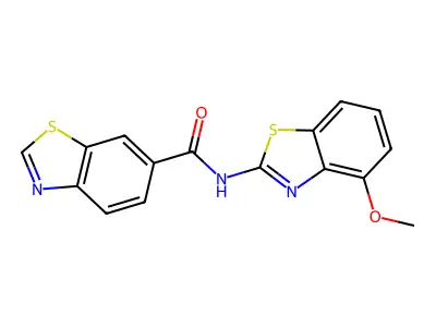 N-(4-methoxy-1,3-benzothiazol-2-yl)-1,3-benzothiazole-6-carboxamide structure