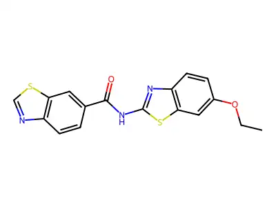 N-(6-ethoxy-1,3-benzothiazol-2-yl)-1,3-benzothiazole-6-carboxamide structure