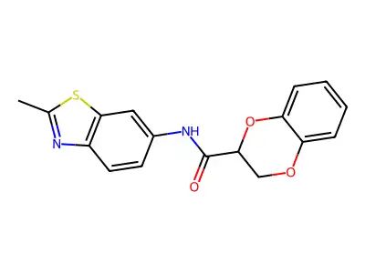 N-(2-methyl-1,3-benzothiazol-6-yl)-2,3-dihydro-1,4-benzodioxine-3-carboxamide structure