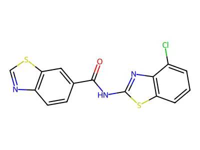 N-(4-chloro-1,3-benzothiazol-2-yl)-1,3-benzothiazole-6-carboxamide structure