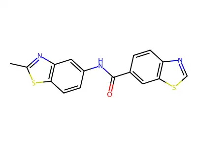 N-(2-methyl-1,3-benzothiazol-5-yl)-1,3-benzothiazole-6-carboxamide structure