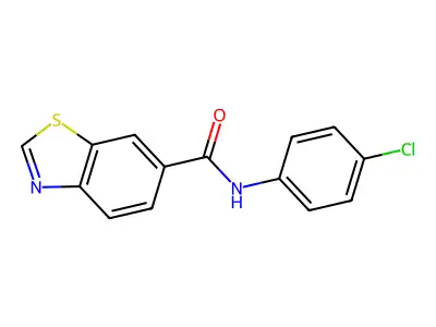 N-(4-chlorophenyl)-1,3-benzothiazole-6-carboxamide structure