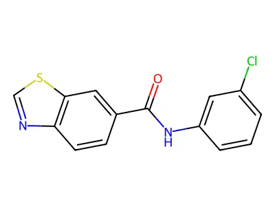 N-(3-氯苯基)-1,3-苯并噻唑-6-甲酰胺 structure
