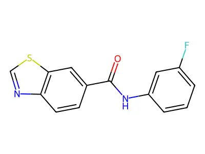 N-(3-氟苯基)-1,3-苯并噻唑-6-甲酰胺 structure
