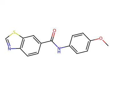 N-(4-methoxyphenyl)-1,3-benzothiazole-6-carboxamide structure