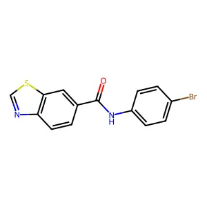 N-(4-bromophenyl)-1,3-benzothiazole-6-carboxamide structure