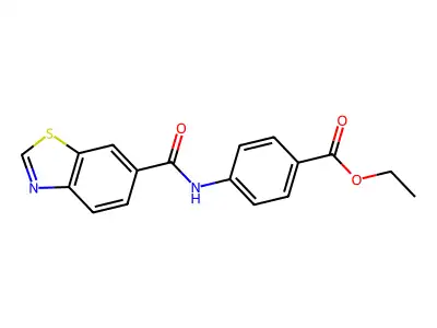 Ethyl 4-(benzo[d]thiazole-6-carboxamido)benzoate structure