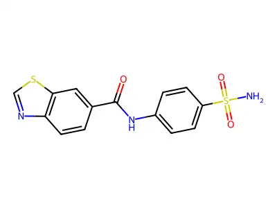 N-(4-sulfamoylphenyl)-1,3-benzothiazole-6-carboxamide structure