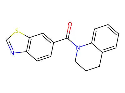 benzo[d]thiazol-6-yl(3,4-dihydroquinolin-1(2H)-yl)methanone structure