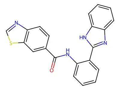 N-(2-(1H-benzo[d]imidazol-2-yl)phenyl)benzo[d]thiazole-6-carboxamide structure