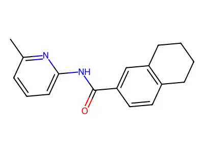 N-(6-methylpyridin-2-yl)-5,6,7,8-tetrahydronaphthalene-2-carboxamide structure