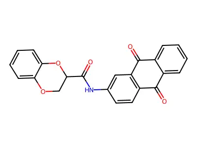 N-(9,10-dioxoanthracen-2-yl)-2,3-dihydro-1,4-benzodioxine-3-carboxamide structure