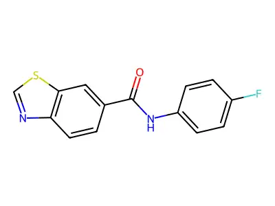 N-(4-氟苯基)-1,3-苯并噻唑-6-甲酰胺 structure