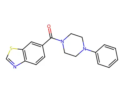 Benzo[d]thiazol-6-yl(4-phenylpiperazin-1-yl)methanone structure