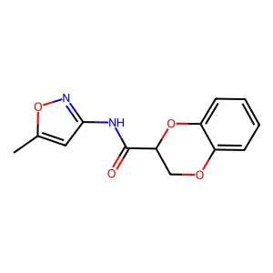 1,4-Benzodioxine-2-carboxamide, 2,3-dihydro-N-(5-methyl-3-isoxazolyl)- structure