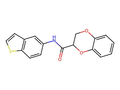 N-(benzo[b]thiophen-5-yl)-2,3-dihydrobenzo[b][1,4]dioxine-2-carboxamide structure