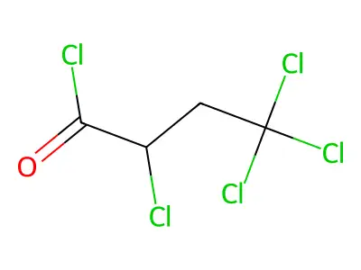 2,4,4,4-Tetrachlorobutanoyl chloride structure