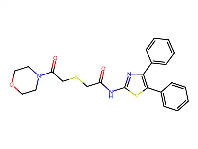 N-(4,5-diphenylthiazol-2-yl)-2-((2-morpholino-2-oxoethyl)thio)acetamide structure