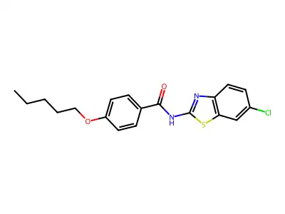 N-(6-chlorobenzo[d]thiazol-2-yl)-4-(pentyloxy)benzamide structure