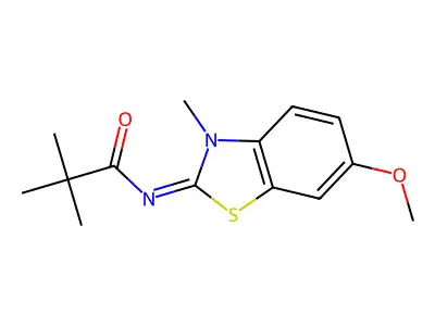 (E)-N-(6-methoxy-3-methylbenzo[d]thiazol-2(3H)-ylidene)pivalamide structure