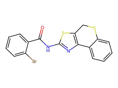 2-bromo-N-{4H-thiochromeno[4,3-d][1,3]thiazol-2-yl}benzamide structure