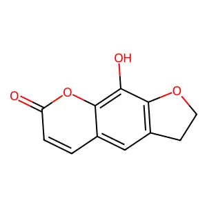 2,3-Dihydro-9-hydroxy-7H-furo[3,2-g][1]benzopyran-7-one structure