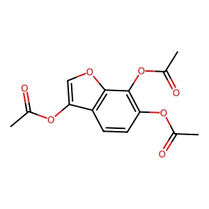 3,6,7-Benzofurantriol, 3,6,7-triacetate structure