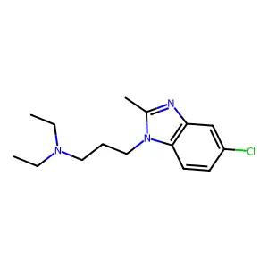 1H-Benzimidazole-1-propanamine, 5-chloro-N,N-diethyl-2-methyl- structure