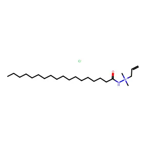 Hydrazinium, 1,1-dimethyl-2-(1-oxooctadecyl)-1-(2-propen-1-yl)-, chloride (1:1) structure