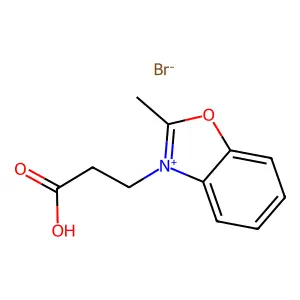 Benzoxazolium, 3-(2-carboxyethyl)-2-methyl-, bromide (1:1) structure