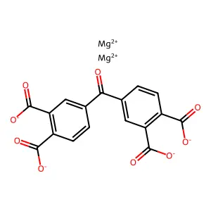 1,2-Benzenedicarboxylic acid, 4,4'-carbonylbis-, magnesium salt (1:2) structure