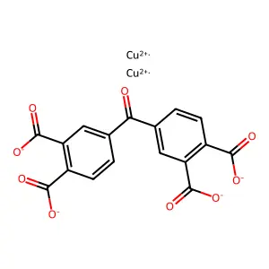 1,2-Benzenedicarboxylic acid, 4,4'-carbonylbis-, copper(2+) salt (1:2) structure