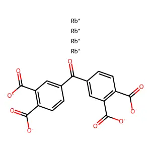 1,2-Benzenedicarboxylic acid, 4,4'-carbonylbis-, rubidium salt (1:4) structure